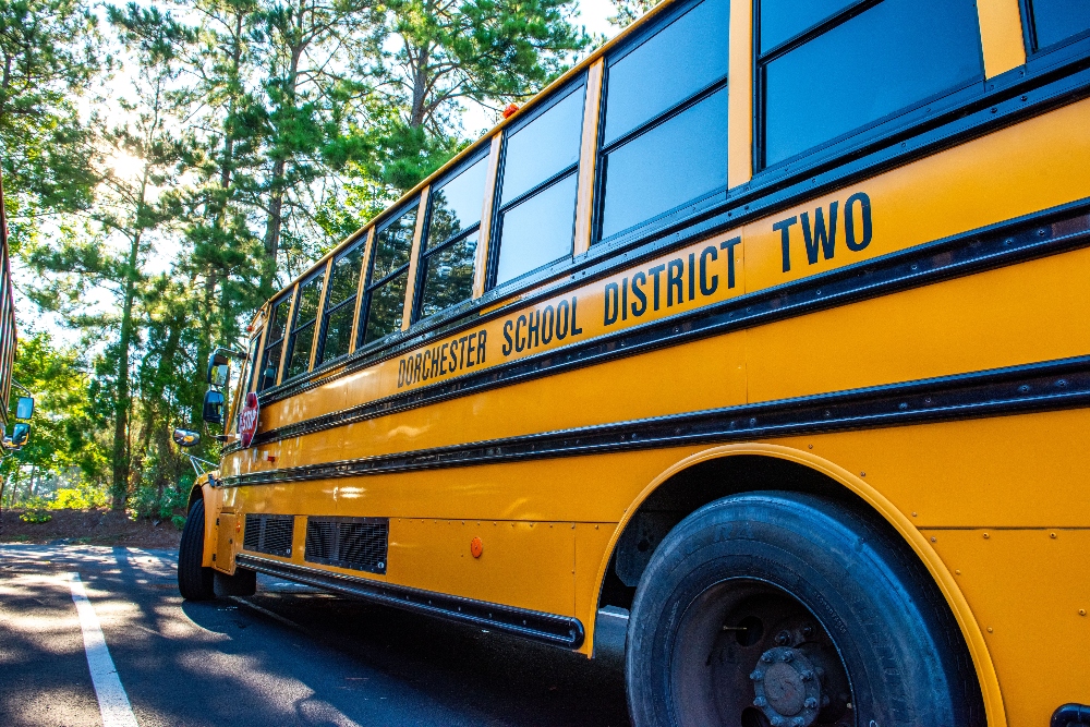 Each of the district's buses will have six security cameras, installed with the Justice Department grant funds. (Photo/Dorchester School District Two)