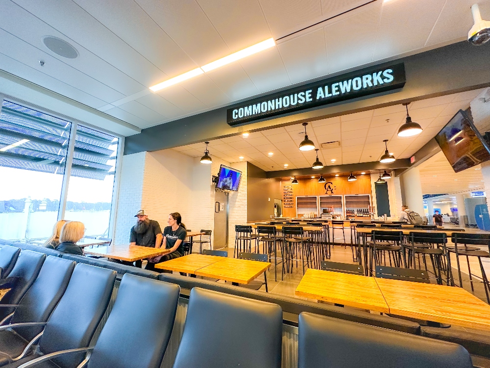 Commonhouse Aleworks, a well-known North Charleston taproom, has opened in the Charleston International Airport. (Photo/Provided)