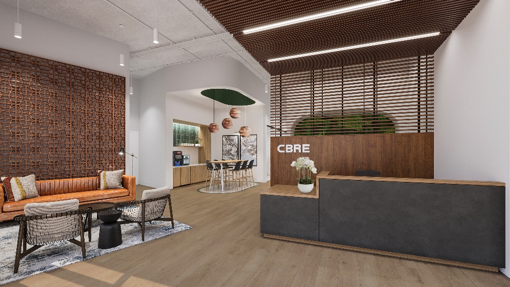 CBRE has announced the opening of its new 6,682-square-foot office on the ground floor of The Morris at 1080 Morrison Drive in Charleston. (Rendering/Provided)