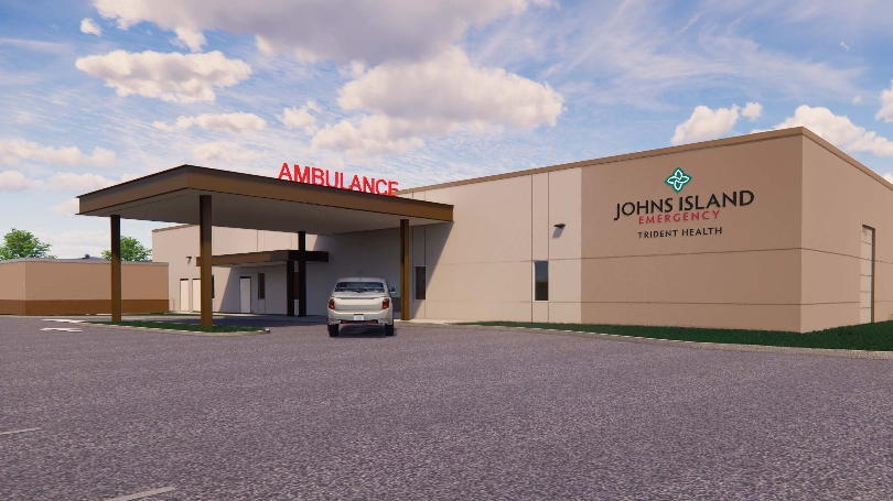 Citing a critical need for emergency services on Johns Island, Trident Health has revealed plans to begin construction on Johns Island Emergency, a freestanding emergency department. (Rendering/Trident Health)