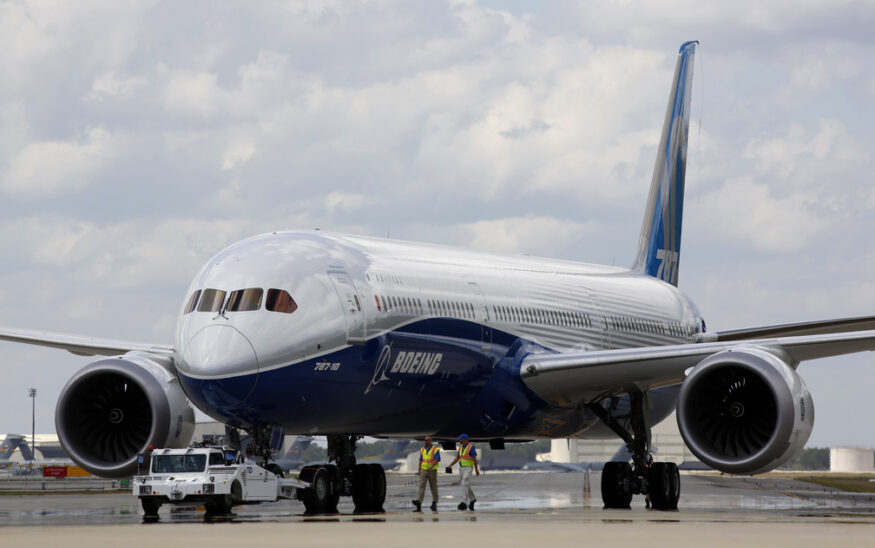 FILE - Boeing employees walk the new Boeing 787-10 Dreamliner down towards the delivery ramp area at the company's facility after conducting its first test flight at Charleston International Airport, Friday, March 31, 2017, in North Charleston, S.C. A Senate subcommittee has opened an investigation into the safety of Boeing jetliners, intensifying safety concerns about the company’s aircraft. The panel has summoned Boeing's CEO, Dave Calhoun, to a hearing next week where a company engineer, Sam Salehpour, is expected to detail safety concerns about the manufacture and assembly of Boeing’s 787 Dreamliner. (AP Photo/Mic Smith, File)