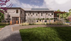 The Lowcountry Center for Conservation, the Lowcountry Land Trust’s new headquarters, will be located adjacent to the new Old Towne Creek County Park. (Rendering/Lowcountry Land Trust)