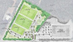 South Carolina Surf Soccer Club, in partnership with a local family, has officially broken ground on a new three-field, state-of-the-art soccer facility. (Rendering/Reever Group/Outdoor Spatial Design)