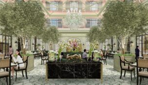 The Charleston Place will be undergoing a $150 million “reimagination” designed by the new Beemok Hospitality Collection design studio, Atelier Kim. (Rendering/Charleston Place)